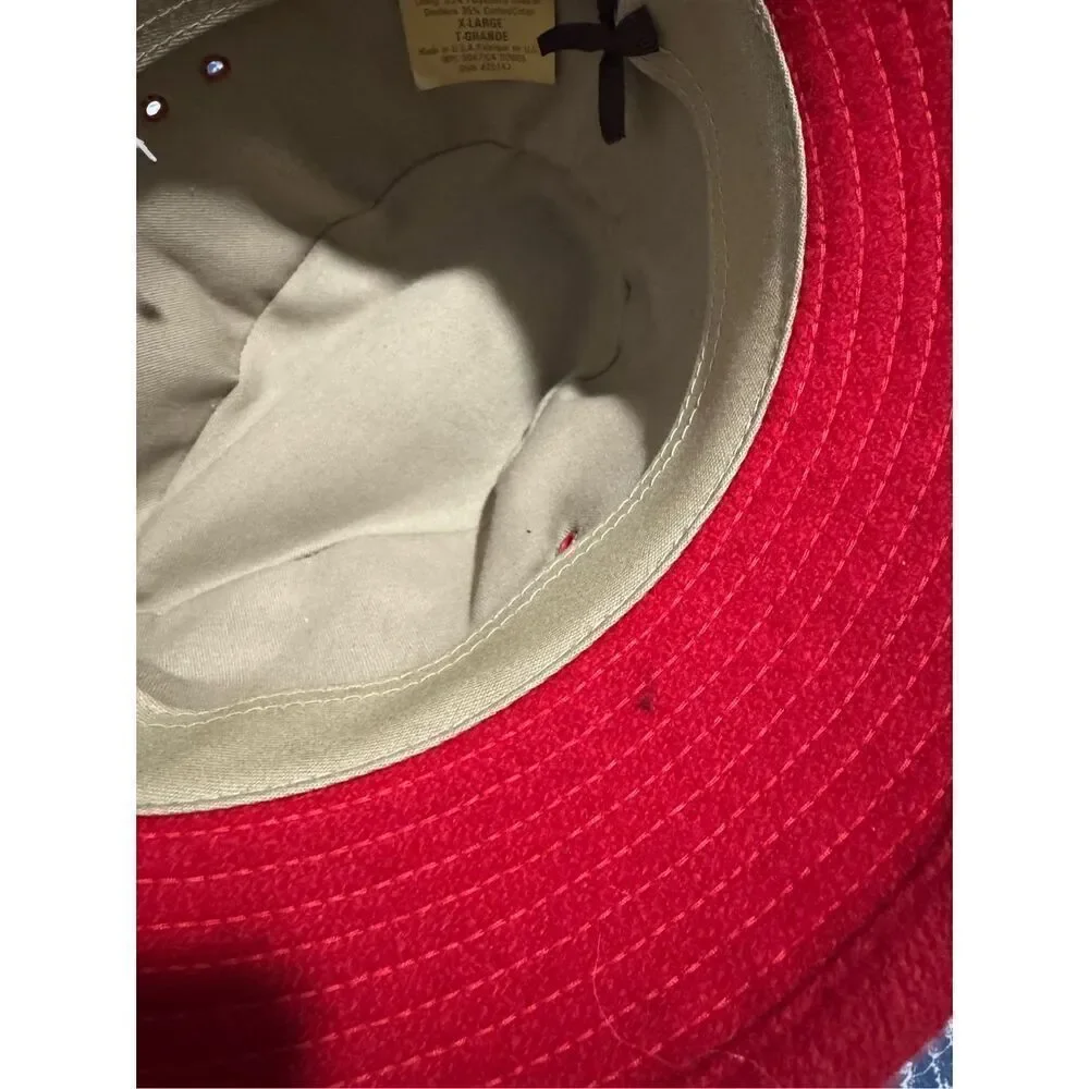 Eddie Bauer vintage red wool blend hat men’s XL